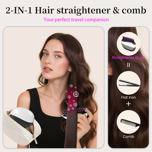 Portable Wireless Rechargeable Portable <strong>Hair</strong> <strong>Straightener</strong> Combs For Women <strong>Hair</strong> Styling Tools <strong>Cordless</strong> <strong>Hair</strong> Straightening Brush - Product Image 2