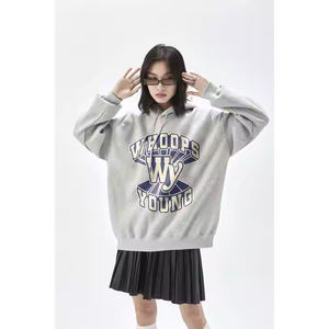 เสื้อฮู้ดผ้าฟลีซพิมพ์ลายสกรีนผ้าไหมสำหรับผู้ชายและผู้หญิงเสื้อฮู้ดผ้าคอตตอน100% โอเวอร์ไซส์ใช้ได้ทั้งชายและหญิง - Product Image 2