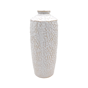 Type de produit Vase de sol en céramique blanche texturée au charme rustique moderne Vase avec porcelaine verte et vases en céramique - Product Image 2