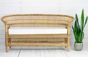 Canapé long au design haut de gamme en rotin tissé fait à la main dans un style asiatique décoration d'hôtel de luxe meubles de maison - Product Image 6