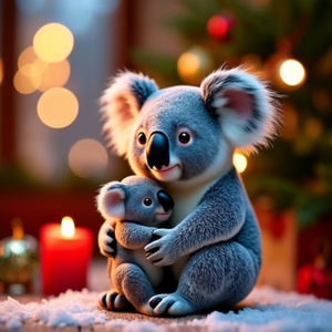 Figura Navideña de Madre Koala con Bebé - Product Image 3