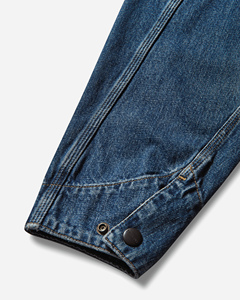 Veste en jean OEM de meilleure qualité pour hommes avec broderie de lettres Vêtements d'extérieur décontractés Fermeture à boutons en corne Hiver Automne 2025 - Product Image 4