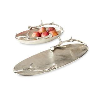 Plateau de Ramadan en métal élégant, parfait pour organiser des lanternes, des bougies et des objets décoratifs sur votre table festive - Product Image 4