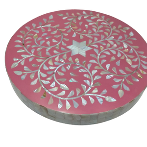 Support à gâteau classique Majestic Glow avec incrustation de nacre naturelle, support à dessert, compatible four et lave-vaisselle, luxe, pour table festive - Product Image 6