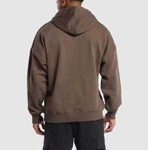 Sweat à capuche pour homme, 100% coton épais, hiver, personnalisable, avec surpiqûres contrastées, en tissu éponge, effet vieilli et délavé à l'acide - Product Image 6