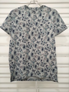 Camiseta AOP de algodón 100% para hombre, camiseta informal de manga corta con estampado rotativo y cuello redondo, Jersey estampado completo, 180 gramos de peso de tela - Product Image 2