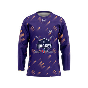 Maillots de hockey sur glace unisexes en polyester 100% avec logo personnalisé imprimé, 4 jeux, extensible dans les quatre sens, respirant, évacuant l'humidité - Product Image 1
