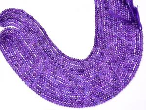 Natural Purple Amethyst Faceted Rondelle Gemstone <b>Beads</b> 5-6mm Loose Purple <b>Stone</b> <b>Beads</b> for Jewelry Making at Wholesale Price 16" - Product Image 4