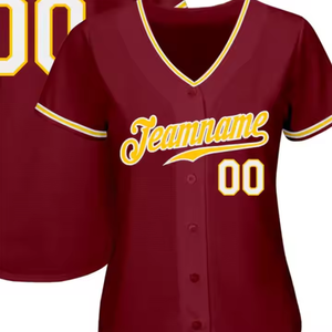 Maillots de baseball et de softball unisexes pour adultes en polyester, personnalisables par l'OEM, entièrement personnalisables, uniformes de sport, tailles plus grandes - Product Image 3