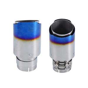 Marmitta per auto universale in acciaio inossidabile con punta di scarico blu bruciata per BMW BENZ Audi <span class=keywords><strong>VW</strong></span> Golf Car marmitta di scarico <span class=keywords><strong>logo</strong></span> personalizzato - Product Image 5