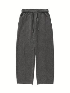 Custom OEM Custom Embroidered Patches Fleece Sweatpants High GSM <b>White</b> Trousers Hip Hop Style - Product Image 2