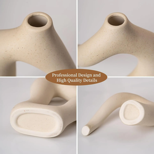 Florero minimalista moderno blanco, sala de estar jarrón de aluminio para, dormitorio, bar, adornos de decoración del hogar - Product Image 2