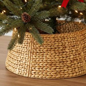 Base de Árbol de Navidad Tejida a Mano con Jacinto de Agua |   Falda para Árbol de Navidad Tejida Naturalmente |   Cubierta Rústica y Ecológica para la Base del Árbol - Product Image 6