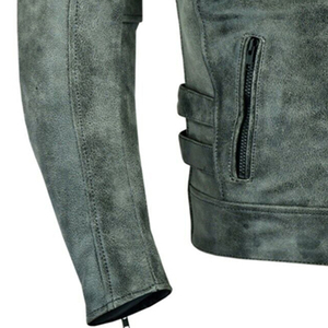 Veste de moto confortable coupe slim imperméable coupe-vent de qualité supérieure en cuir de vache véritable pour homme - Product Image 6