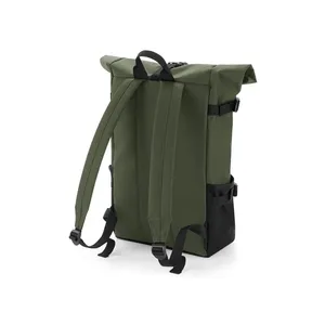 Customizable <b>Roll</b>-Top <b>Backpack</b> Block Merchandising Promotional Item - Product Image 6