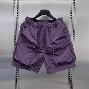 Shorts de sport pour hommes d'été, grande poche, cordon de serrage, tissage respirant à séchage rapide, design à cinq points - Product Image 5