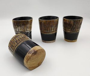 Vaso de Cuerno Pulido para Beber, Hermoso Vaso Rústico para Regalo, Vaso de Cuerno Artesanal de AALIYAN IMPEX - Product Image 5