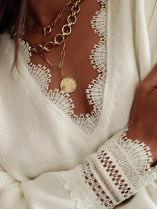Maglione da Donna Personalizzabile OEM ODM, Colore <span class=keywords><strong>Bianco</strong></span> Primaverile, Lavorazione a <span class=keywords><strong>Maglia</strong></span> Liscia, Stile Vintage Invernale con <span class=keywords><strong>Pizzo</strong></span>, Prezzo all'Ingrosso - Product Image 2