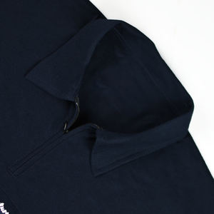 Survêtement minimaliste bleu marine pour hommes, vente en gros, avec design personnalisé, tenue deux pièces, streetwear, logo personnalisé OEM - Product Image 4