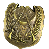 Badges personnalisés 3D Algérie 58mm en métal ovale, rectangulaire, carré, cœur, avec épingle de sûreté en soie, aimant et boucle pour la décoration de vêtements