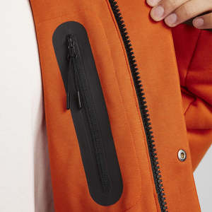 OEM Daily <b>Men's</b> Winter Puffer <b>Jacket</b> 100% Polyester Ripstop Bubble with Hooded High Collar Custom Logo Windproof Canvas Fabric - Product Image 5