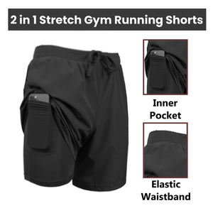 Pantalones cortos de punto de poliéster para Entrenamiento Personalizados OEM y ODM, pantalones cortos para correr para hombre, recién llegados, pantalones cortos para correr - Product Image 3