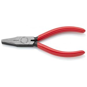 Alicates de punta plana Knipex, atramentizados en negro, con cabezal pulido y mangos recubiertos de plástico - Product Image 1