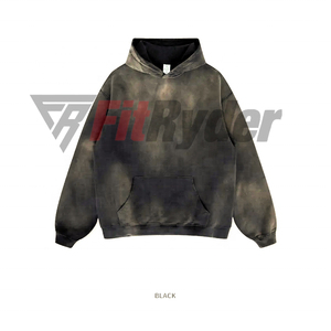 Sudadera con capucha lavada con ácido para hombre, Jersey de algodón personalizado | Sudadera con capucha transpirable de Estilo Vintage para hombre bordado con impresión de logotipo OEM - Product Image 6
