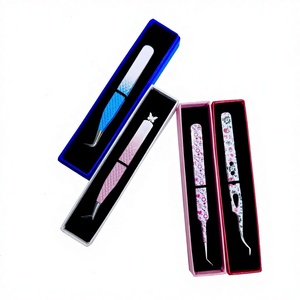 Pinzas para Pestañas de Alta Calidad GETUP BROSONS IMPEX 90/45/isolations de Acero Inoxidable, Múltiples Colores, Punta Suave, Agarre de Diamante - Product Image 1