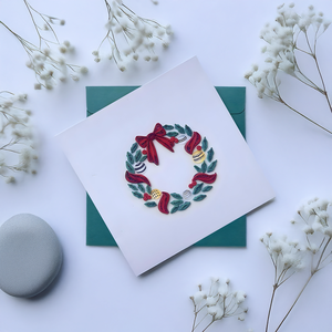 บัตรของขวัญกระดาษดอกไม้เวียดนามทำด้วยมือพร้อมการตกแต่งดอกไม้ชั้นแบบม้วนและป็อปอัพ - Product Image 3