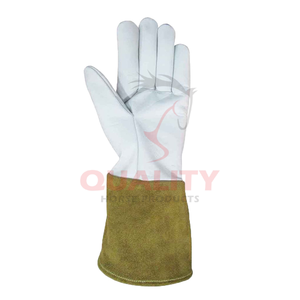 Gant de soudage conçu pour les applications thermiques industrielles Cuir épais résistant au feu avec manchette étendue pour le soudage et le meulage - Product Image 6