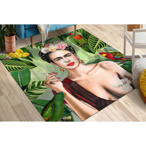 Tapis imprimé : Frida avec motif de tasse à thé pour la cuisine et le bureau, tapis en chenille - Product Image 3