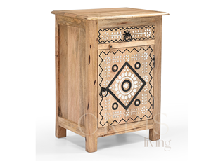 โต๊ะข้างเตียงไม้สไตล์โมเดิร์น ลวดลายแกะสลักประณีต ผิวเรียบเนียน โครงสร้างแข็งแรง ดีไซน์คลาสสิก งานฝีมือประณีต เหมาะสำหรับใช้ในห้องนอนและห้องนั่งเล่น - Product Image 2