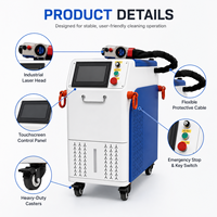 Machine de nettoyage laser à impulsions refroidie par air 200W 300W 500W pour l'élimination de la rouille, de la peinture, de l'oxyde et de l'huile, nettoyeur portatif