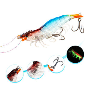 Vente en gros de leurre lumineux pour crevettes de 9cm à naufrage lent 14.5g de leurre artificiel en plastique ABS dur en silicone pour la pêche en bateau océanique - Product Image 4