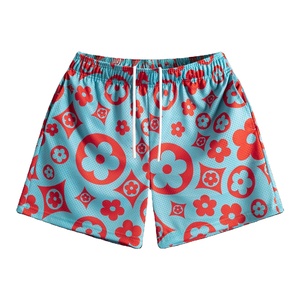 Pantalones cortos de malla sublimados con estampado completo para hombre, pantalones cortos de malla de baloncesto de alta calidad de talla grande personalizados con bolsillos laterales - Product Image 2