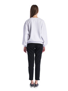 Jersey extragrande de algodón polar de alta calidad, Sudadera de cuello redondo para mujer, personalizado, liso, hombro caído, cuello en V, Tie Dye, Invierno - Product Image 6