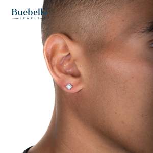 Gran oferta, pendientes de tuerca de diamante cultivado en laboratorio de corte brillante redondo de Plata de Ley 925, estilo Hip Hop para hombres, regalo de aniversario, 2 gramos - Product Image 2