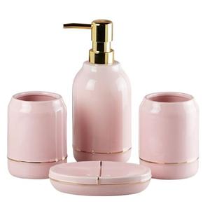 Ensemble moderne tendance de quatre pièces Articles de décoration de salle de bain en céramique solide fabriqués à la main de haute qualité et à chaud - Product Image 1