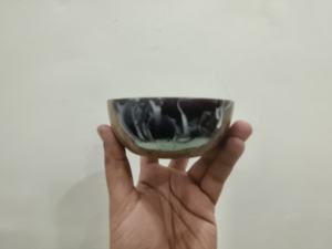 Bol de service artisanal en bois et résine, bol à soupe au design moderne, toutes tailles disponibles, vaisselle et assiettes modernes - Product Image 5