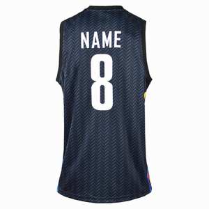 Uniforme de basket-ball de qualité supérieure, uniforme de basket-ball avec Logo personnalisé, uniforme sans manches de couleur blanche et jaune - Product Image 6