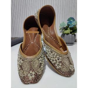 Zapatos Rajasthani Nuevos para Mujer, Estilo Indio, de Cuero Genuino, Impermeables, Tradicionales, Modernos, Cómodos, para Estudiantes - Product Image 1