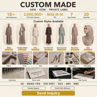 OEM Mütevazı Giyim Üreticisi Özel Müslüman Abaya Toptan Fabrikası Düşük Minimum Sipariş Adedi 40 Özel Etiket Tedarikçisi Bol Kesim