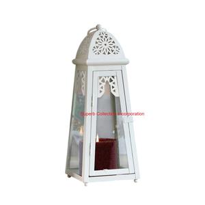 Linterna de Vela decorativa Hexagonal de Metal negro elegante para decoración y eventos, iluminación de acento interior y exterior con portavelas - Product Image 2