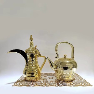 หม้อ dallah คลาสสิกที่มีสีเงินสไตล์อาหรับโบราณแบบตุรกีกาต้มน้ำชากาแฟมีคุณภาพสูงจาก khoosi - Product Image 2