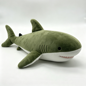 Unique plush <b>shark</b> plush, <b>shark</b> stuffed animal, green <b>shark</b> plush <b>toy</b>, <b>shark</b> plushie, ocean animal plush - Product Image 1