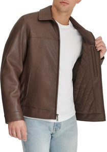 Nueva chaqueta Bomber de piel de cordero con Forro cálido Chaqueta Bomber de moda con cierre de cremallera Estilo OEM ODM para hombres - Product Image 5