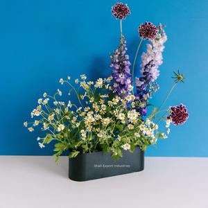 Vases à fleurs en métal en forme de bateau argenté les plus vendus pour la décoration de table de la maison et de l'hôtel Floral Obsession - Product Image 3