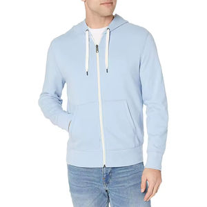 Sweat-shirt à capuche zippé de haute qualité unisexe Sweat-shirt d'hiver épais pour hommes Streetwear uni Vente en gros OEM PayPal Vérifié - Product Image 1