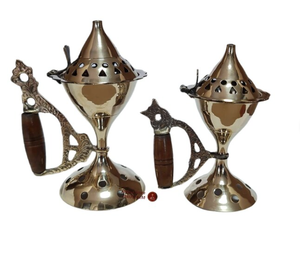 กระถางธูปโลหะสีเงินและสีทองสำหรับประดับงานแต่งงานและวันหยุด - Product Image 4